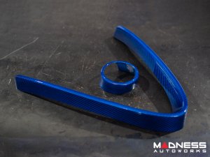 Alfa Romeo Giulia Front V Shield Grill Frame + Emblem Frame Kit - Carbon Fiber - QV Model - Blue Candy Alfa Romeo Giulia Front V Shield Grill Frame + Emblem Frame Kit - Carbon Fiber - QV Model - Blue Candy